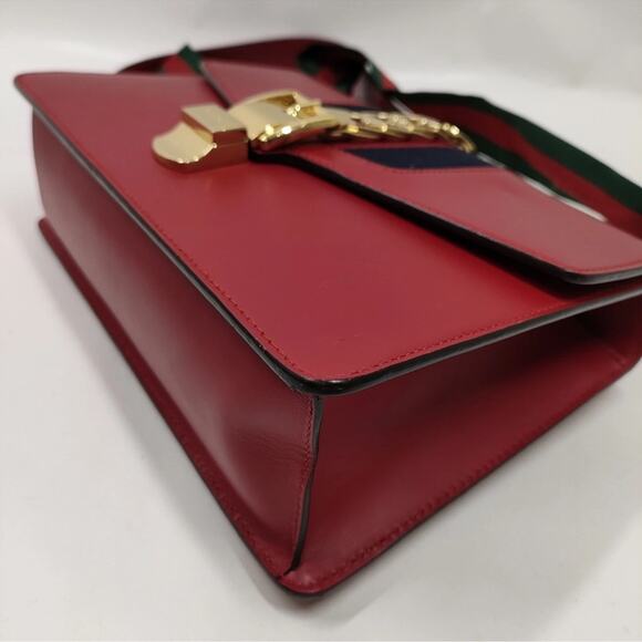 Gucci Shoulder Bag Sherry Line Red Leather 3973639 - Picture 6 of 10